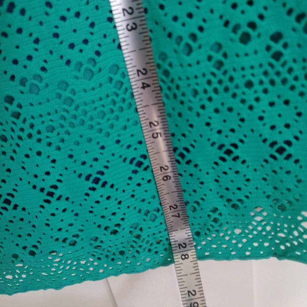 Title Nine Swimsuit Cover Up Size Small Beach Hooded Dress Turquoise/Blue Stripe - Picture 10 of 11
